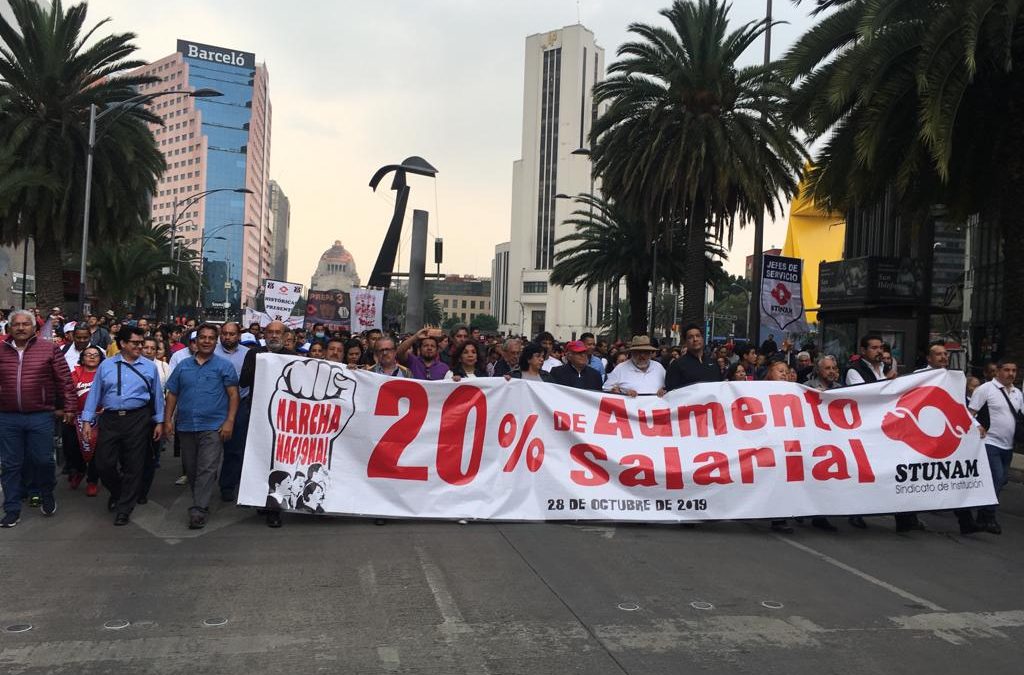 El Suntnafin Presente, Marcha STUNAM